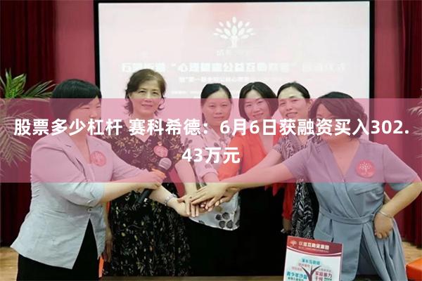 股票多少杠杆 赛科希德：6月6日获融资买入302.43万元